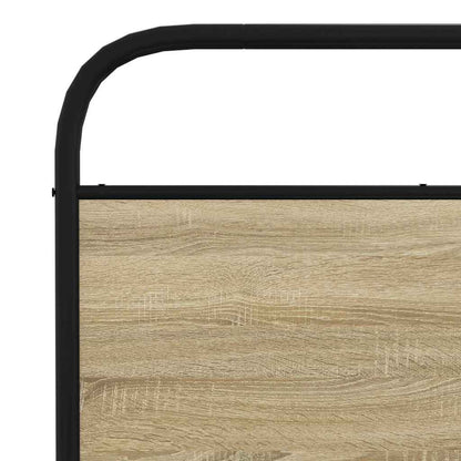 Sängram utan madrass metall sonoma-ek 180x200 cm