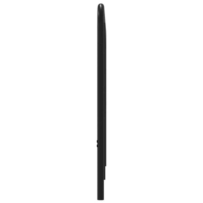 Sänggavel brun ek 180 cm stål och konstruerat trä