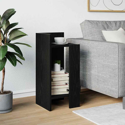 Sidobord med hylla svart 25,5x27x60 cm