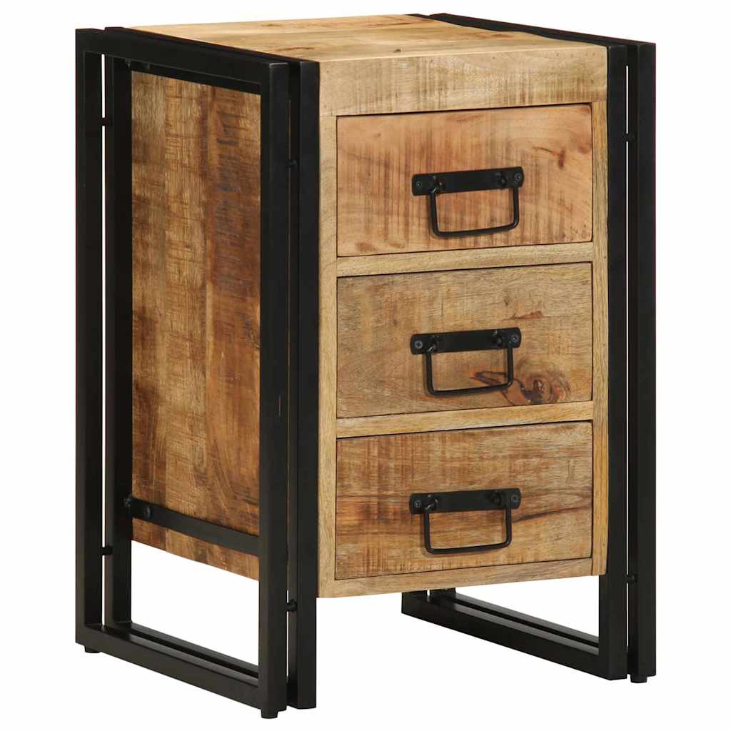 Sängbord 40x35x50 cm Massivt Grovt Trä Mango
