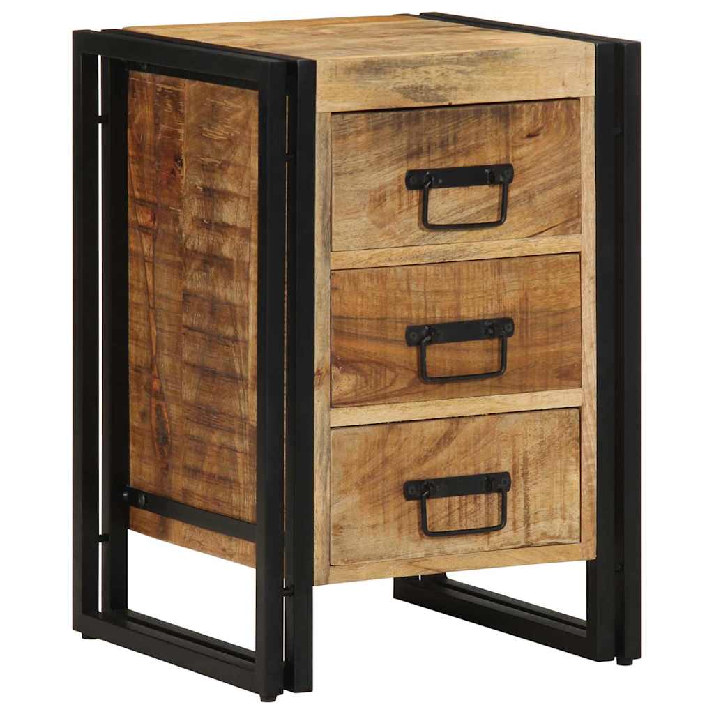 Sängbord 40x35x50 cm Massivt Grovt Trä Mango
