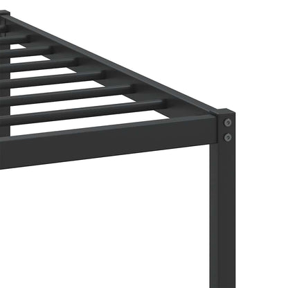 Sängram utan madrass rökfärgad ek 100x190 cm konstruerad trä