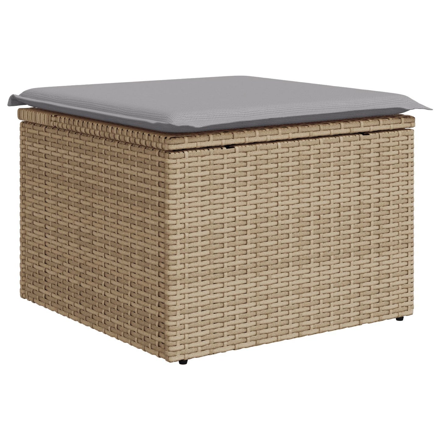 6-delat Trädgårdsoffset med kuddar Beige Poly Rattan