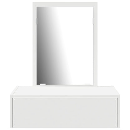Väggmonterat Sminkbord Vit 60x40x70 cm