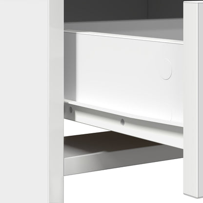 2-delat sminkbord med LED i vitt konstruerat trä