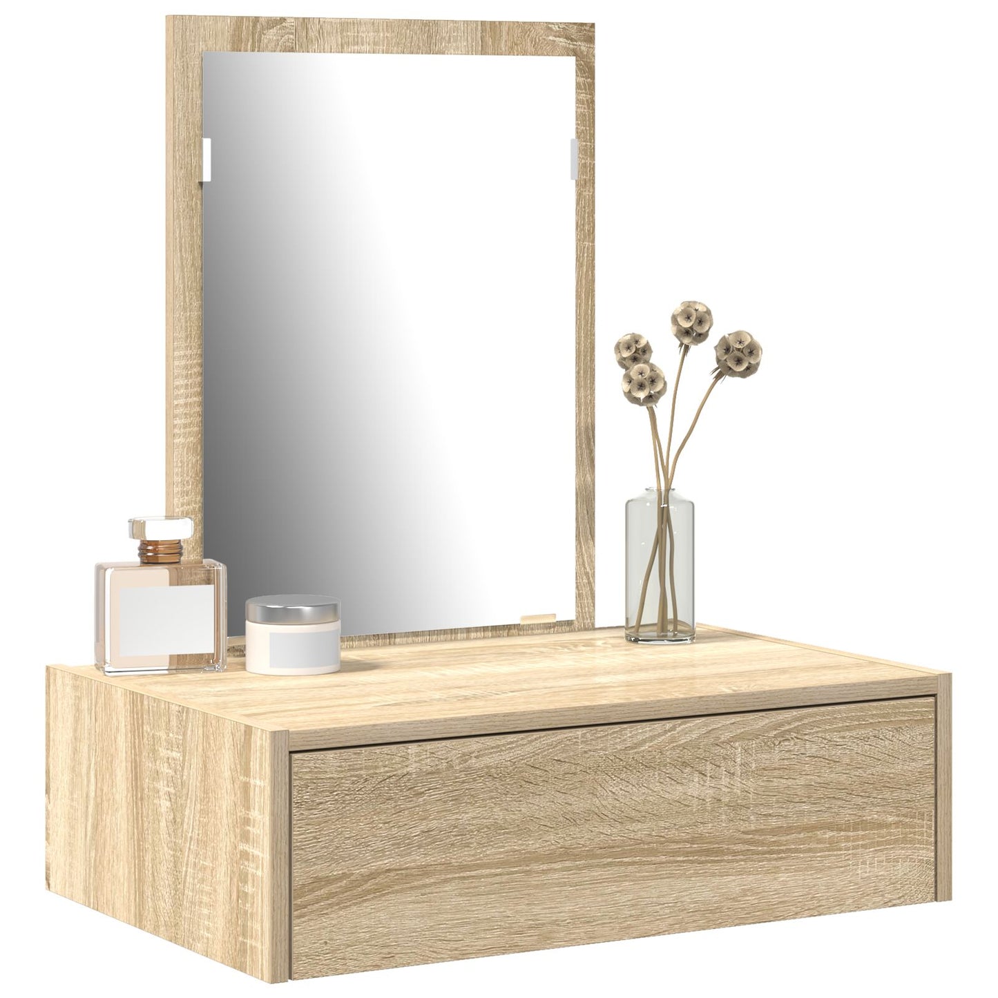 Väggmonterat Sminkbord Sonoma Ek 60x40x70 cm