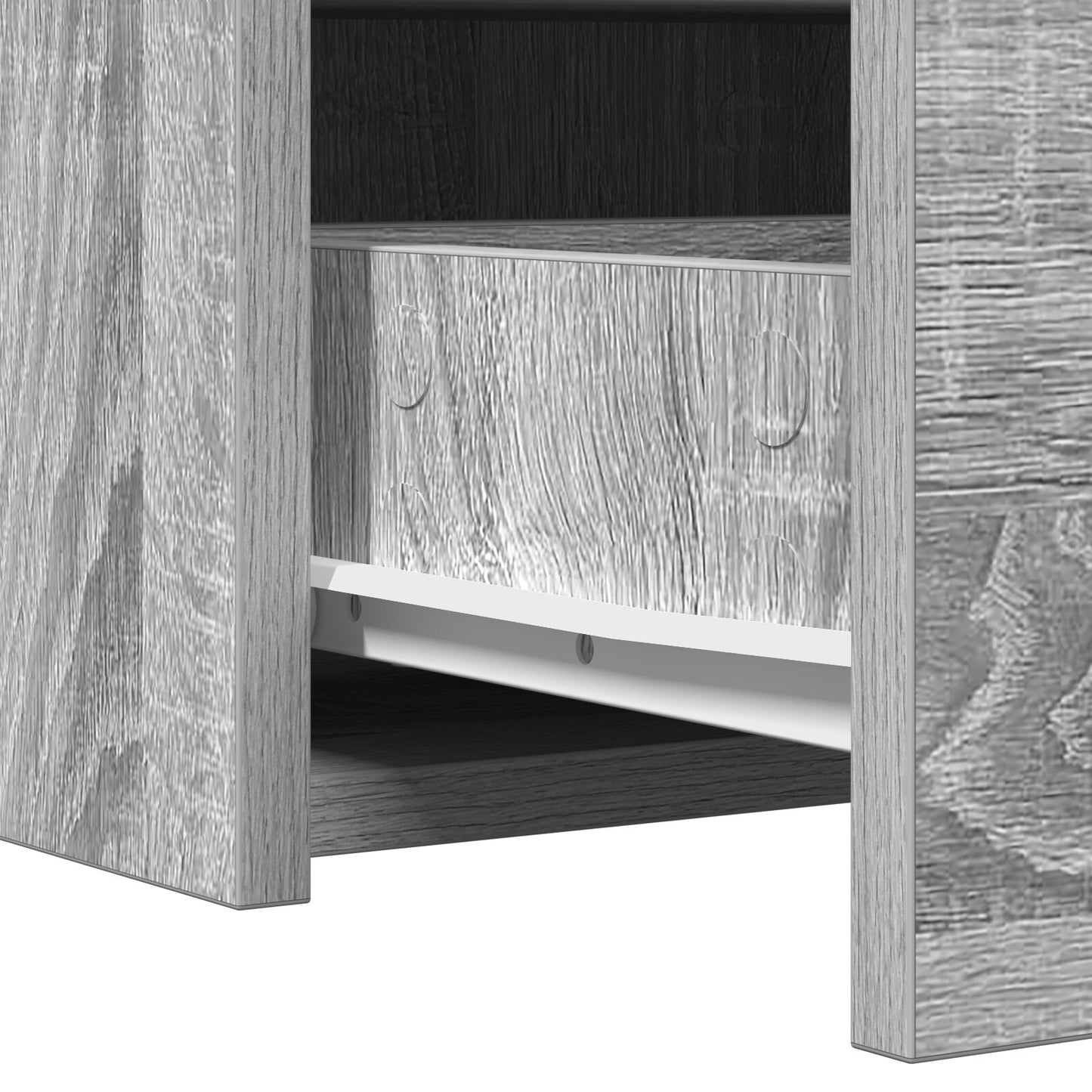 Väggmonterat Sminkbord Grå Sonoma 100x40x70 cm