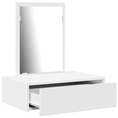 Väggmonterat Sminkbord Vit 60x40x70 cm
