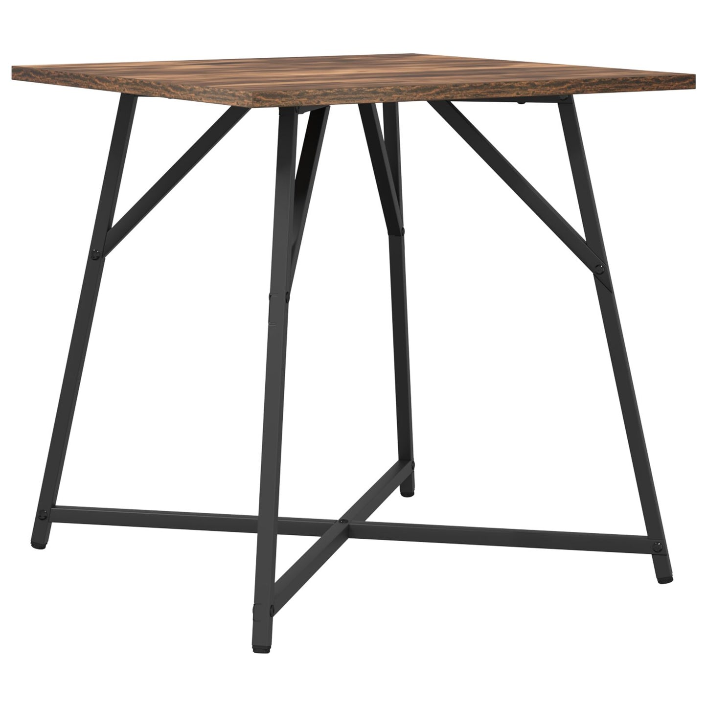 Sidobord 2 st Rökig Ek Gjort av Trä och Metall