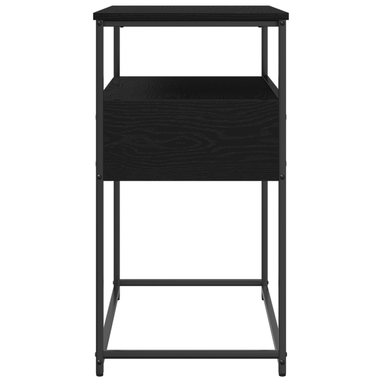 Konsolbord Svart Ek 75x40x75 cm Konstruerat trä och Stål