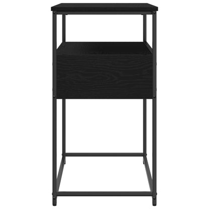 Konsolbord Svart Ek 75x40x75 cm Konstruerat trä och Stål