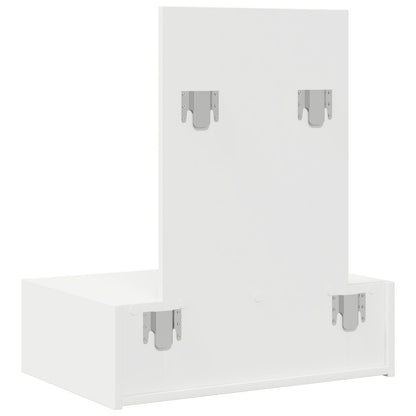 Väggmonterat Sminkbord Vit 60x40x70 cm