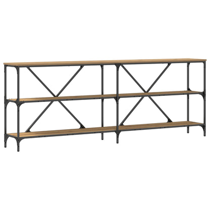 Konsolbord Artisan Ek 200x30x75 cm Konstruerat trä och Stål