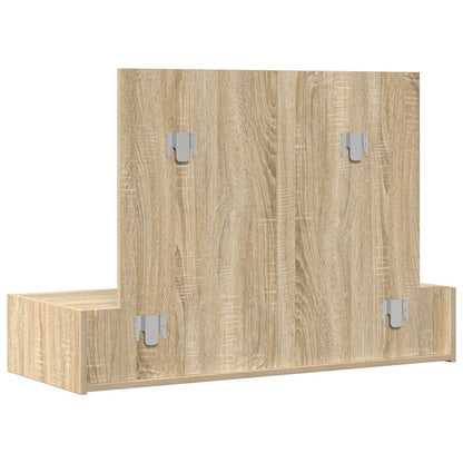 Väggmonterat Sminkbord Sonoma Ek 100x40x70 cm