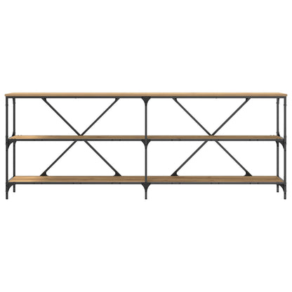 Konsolbord Artisan Ek 200x30x75 cm Konstruerat trä och Stål