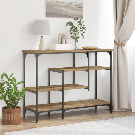 Konsolbord Artisan Ek 100x35x75 cm Konstruerat trä & Stål