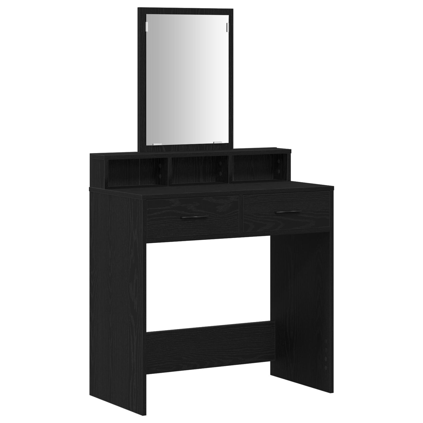 Sminkbord Svart ek MDF och glas 79 x 41 x 140 cm Sminkbord