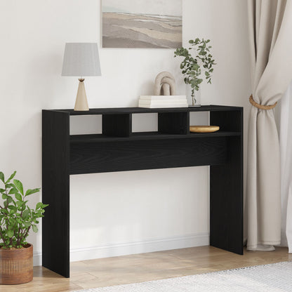 Konsolbord Svart Ek 105x30x80 cm Ingenjörsträ