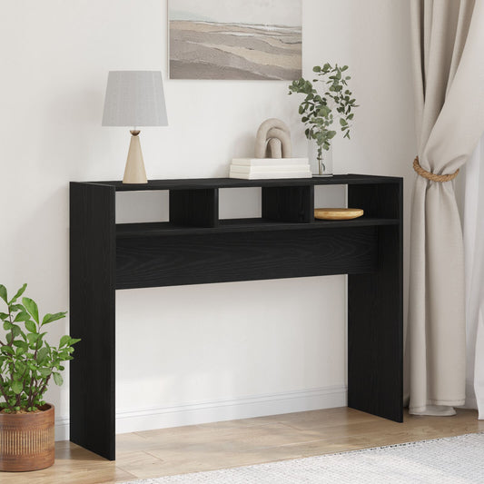 Konsolbord Svart Ek 105x30x80 cm Ingenjörsträ