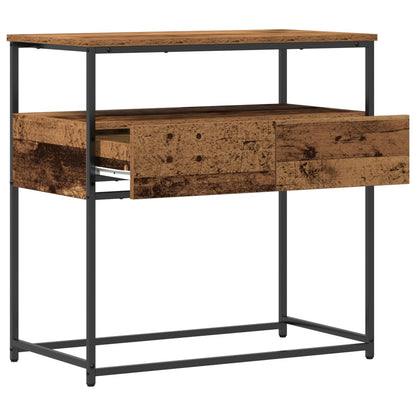 Konsolbord Gammalt Trä 75x40x75 cm Konstruerad Trä och Stål