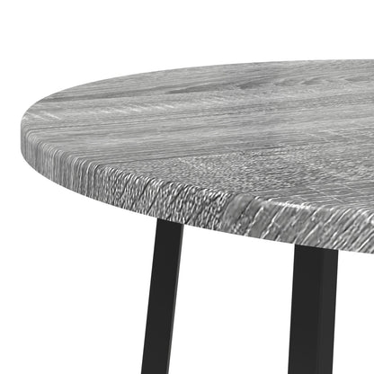 Sidobord 2 st Grå Sonoma Konstruerat trä och Metall