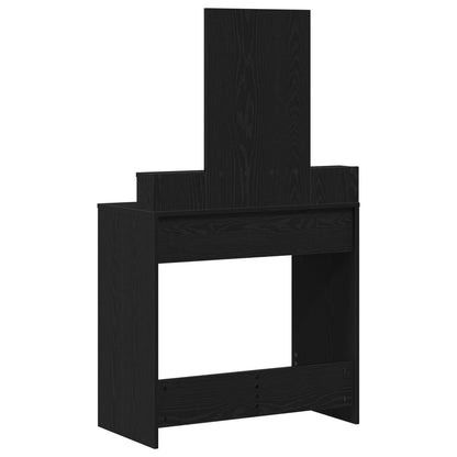 Sminkbord Svart ek MDF och glas 79 x 41 x 140 cm Sminkbord