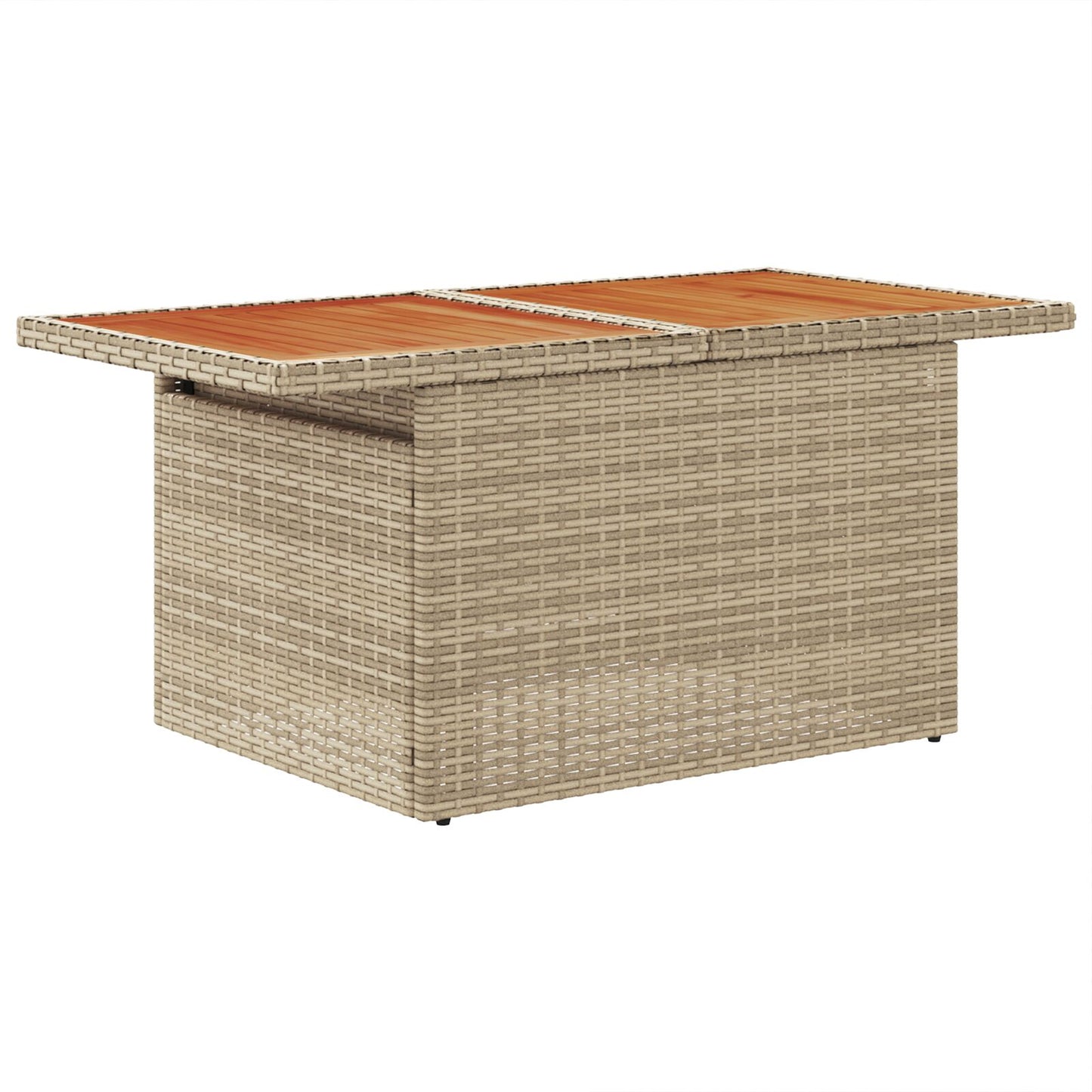 11-delad trädgårdsbordsgrupp med kuddar Beige poly-rotting Akacia