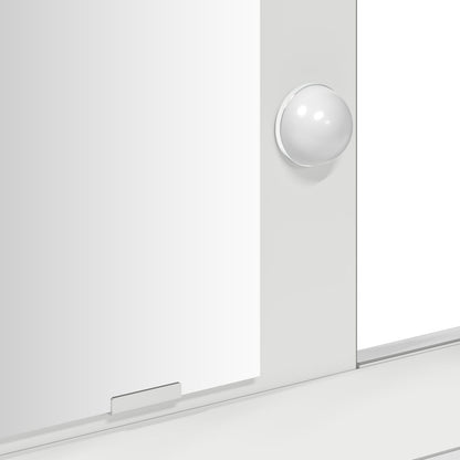 Sminkbord Vitt MDF 100 x 41 x 140 cm Sminkbord Rektangulärt