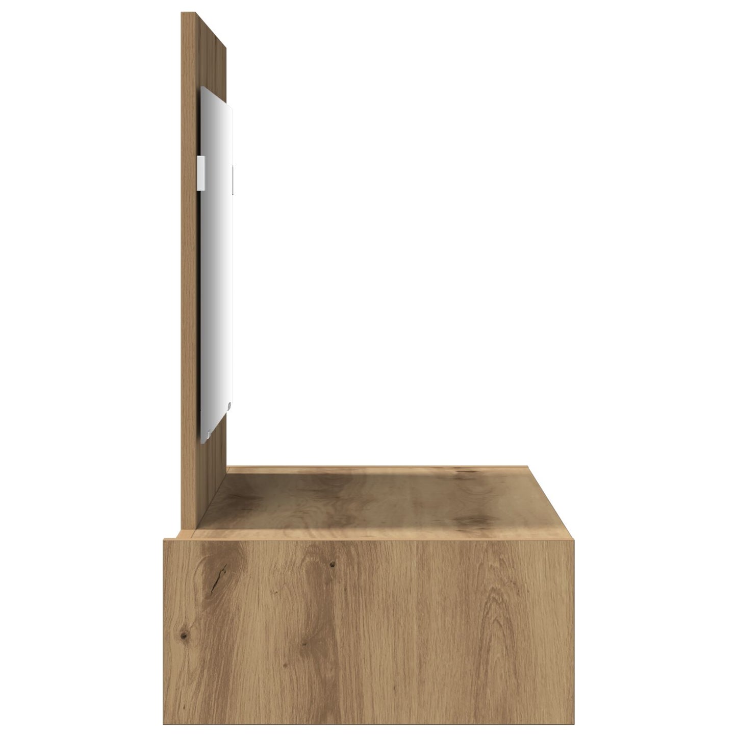 Väggmonterat sminkbord Massiv ek 83x40x70 cm