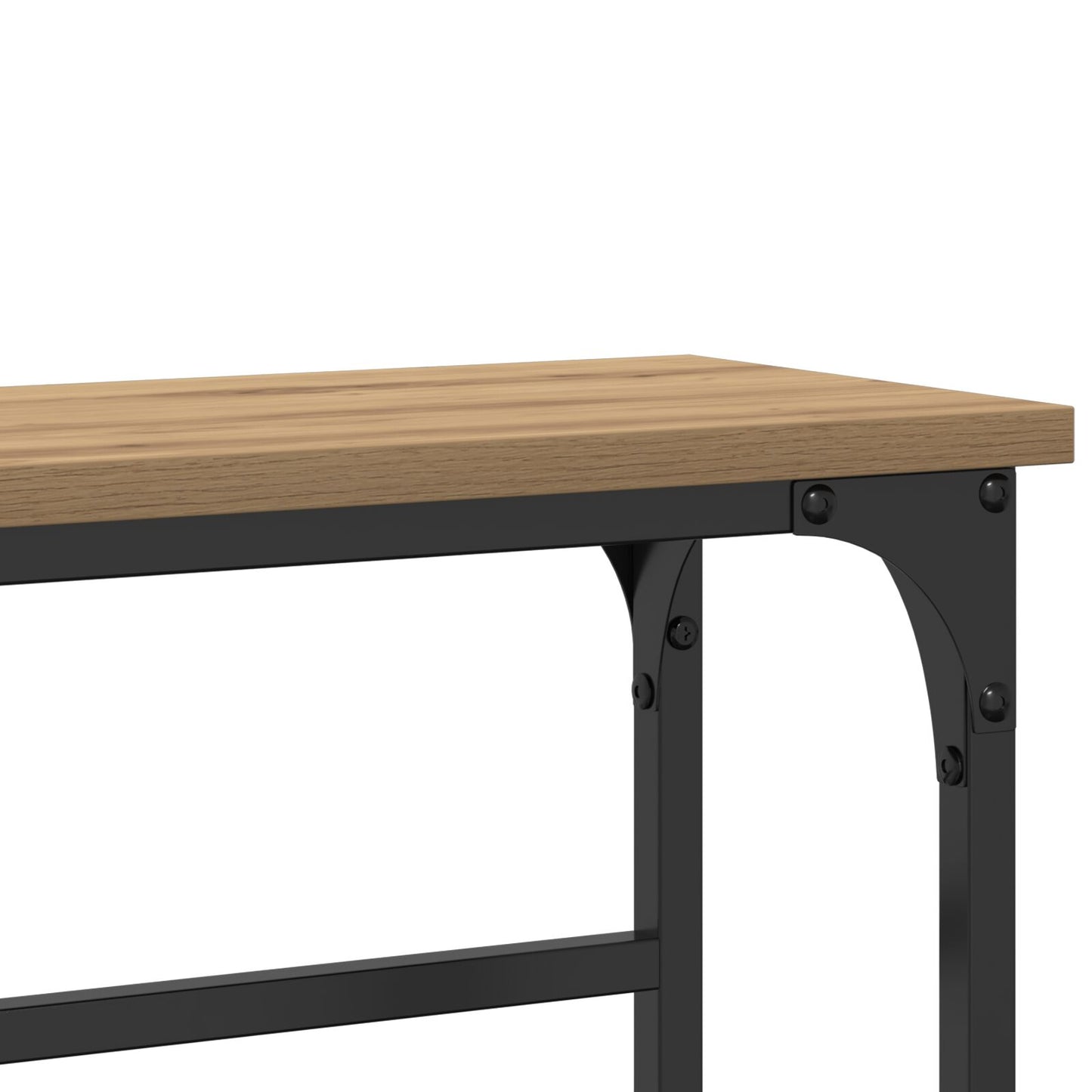 Konsolbord i Artisanek 75x19,5x75 cm, konstruerat trä och stål