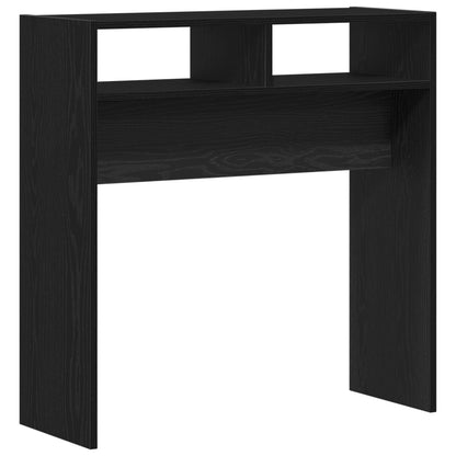 Svart Ek Konsolbord - 78x30x80 cm - Tillverkat av konstruerat trä