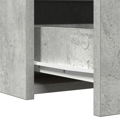 Väggmonterat sminkbord Betonggrå 83x40x70 cm