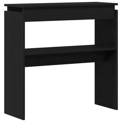 Konsolbord Svart Ek 80x30x80 cm Ingenjörsträ