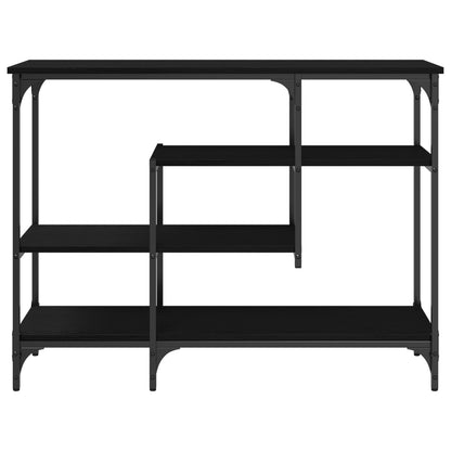 Konsolbord Svart Ek 100x35x75 cm Konstruerat trä och Stål