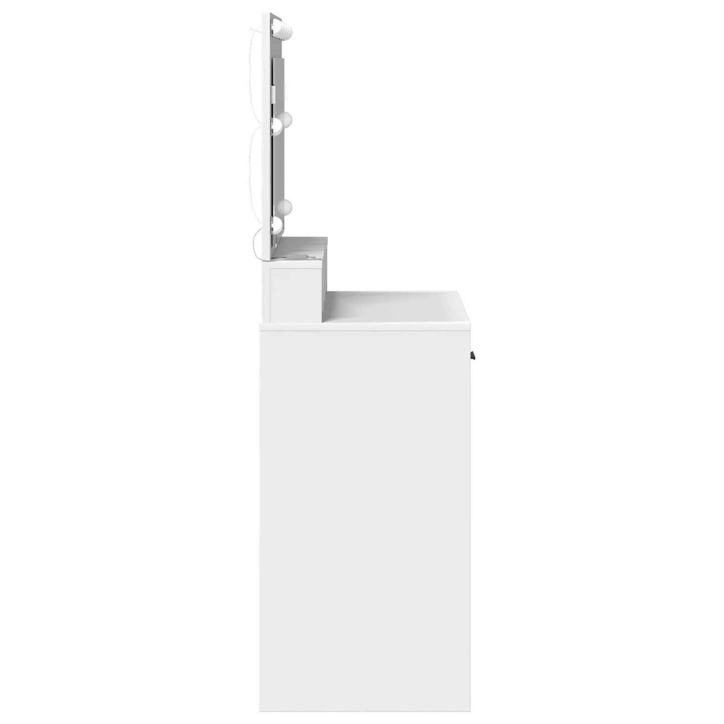 Sminkbord med LED-lampor, Vit, 79x41x135 cm