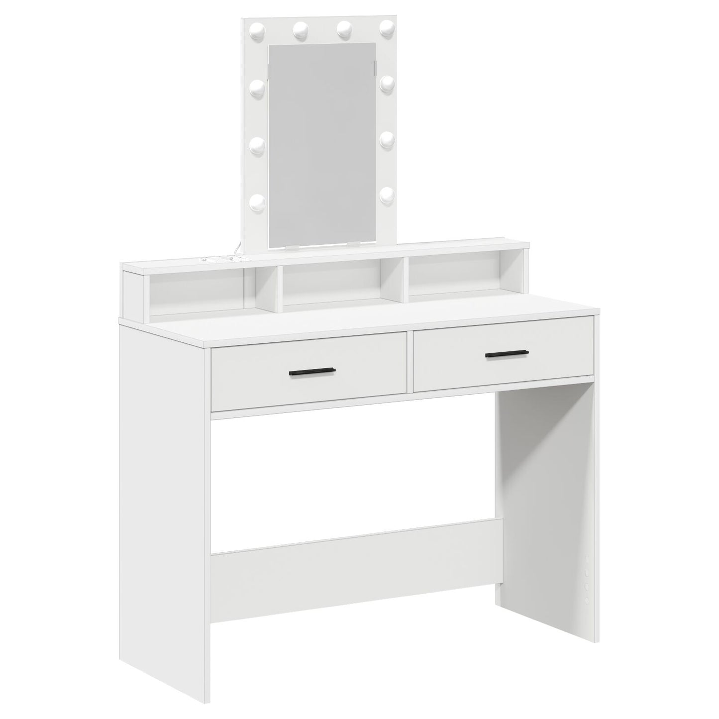 Sminkbord Vitt MDF 100 x 41 x 140 cm Sminkbord Rektangulärt