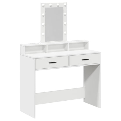 Sminkbord Vitt MDF 100 x 41 x 140 cm Sminkbord Rektangulärt