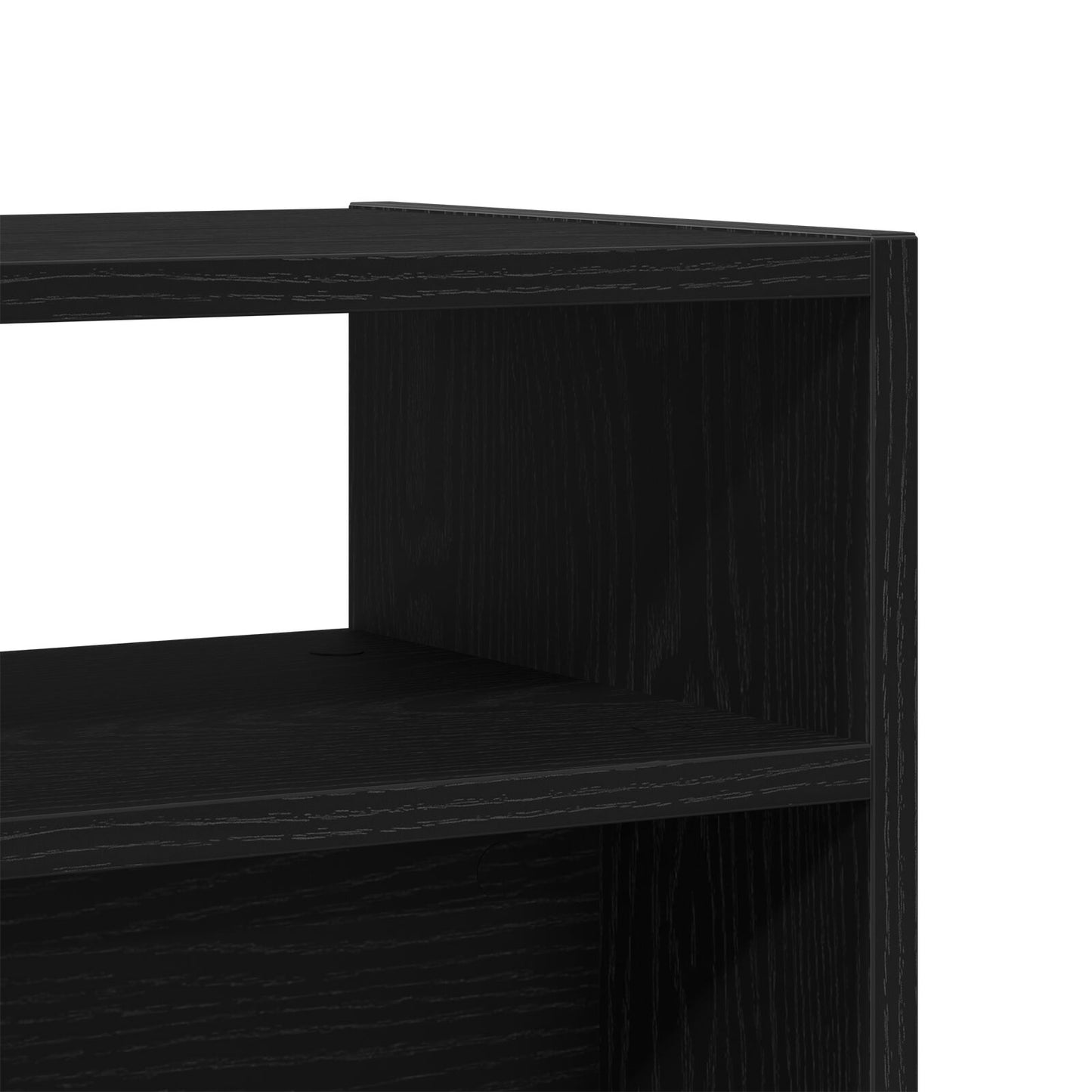 Svart Ek Konsolbord - 78x30x80 cm - Tillverkat av konstruerat trä