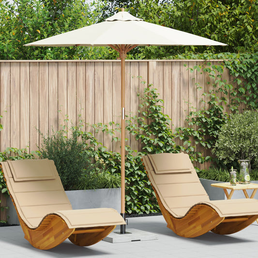 Trädgårdsparasol Cremevit 217x230 cm Bambu