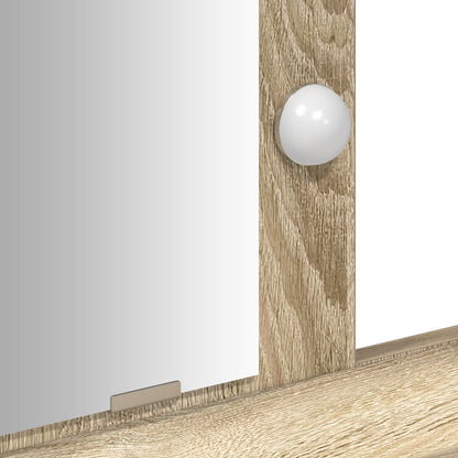 Sminkbord med LED-lampor Sonoma Eklik 79x41x140 cm