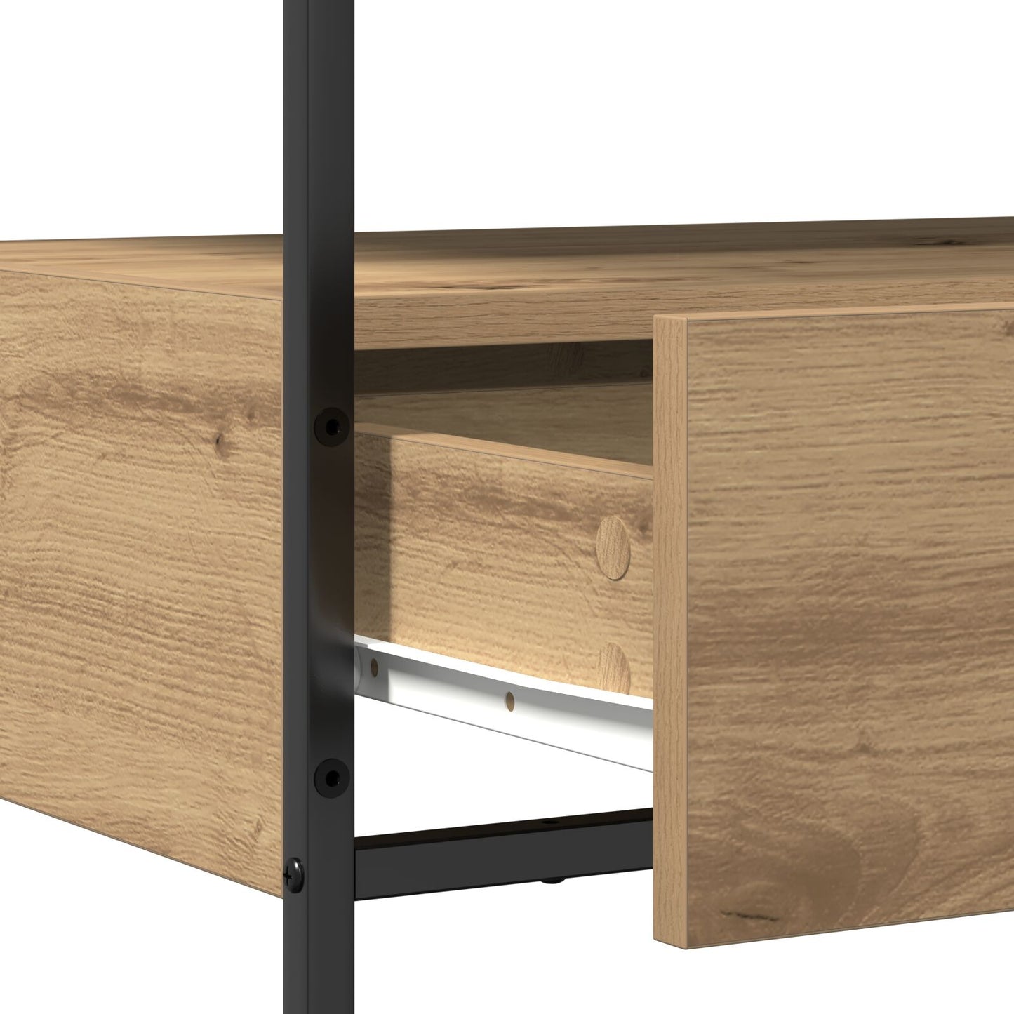 Console Table Artisan Oak 75x40x75 cm Konstruerat trä och stål