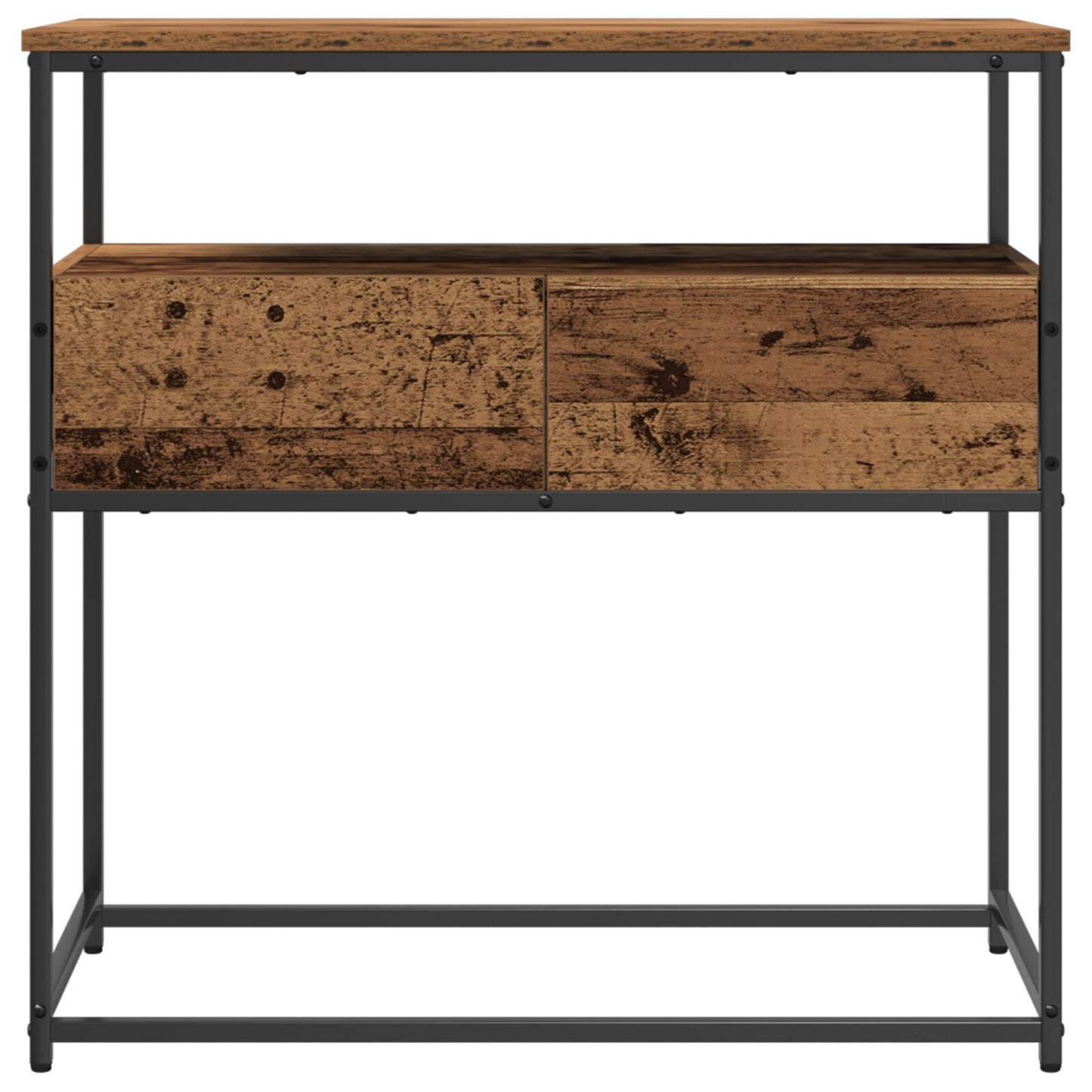 Konsolbord Gammalt Trä 75x40x75 cm Konstruerad Trä och Stål