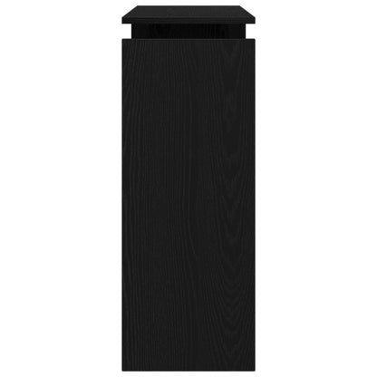 Konsolbord Svart Ek 80x30x102 cm Trä