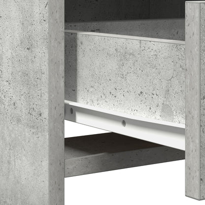 3-delars Sminkbord Set Betonggrå Konstruerat trä
