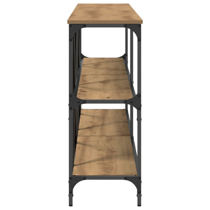 Konsolbord Artisan Ek 200x30x75 cm Konstruerat trä och Stål