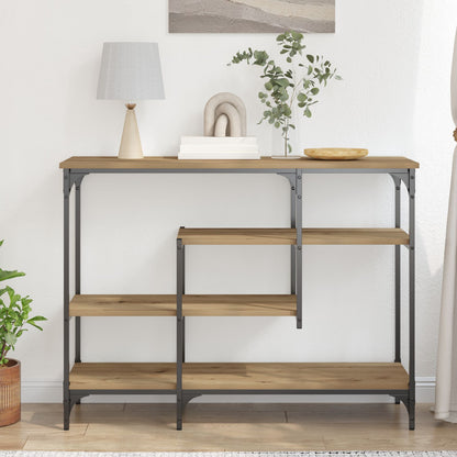 Konsolbord Artisan Ek 100x35x75 cm Konstruerat trä & Stål