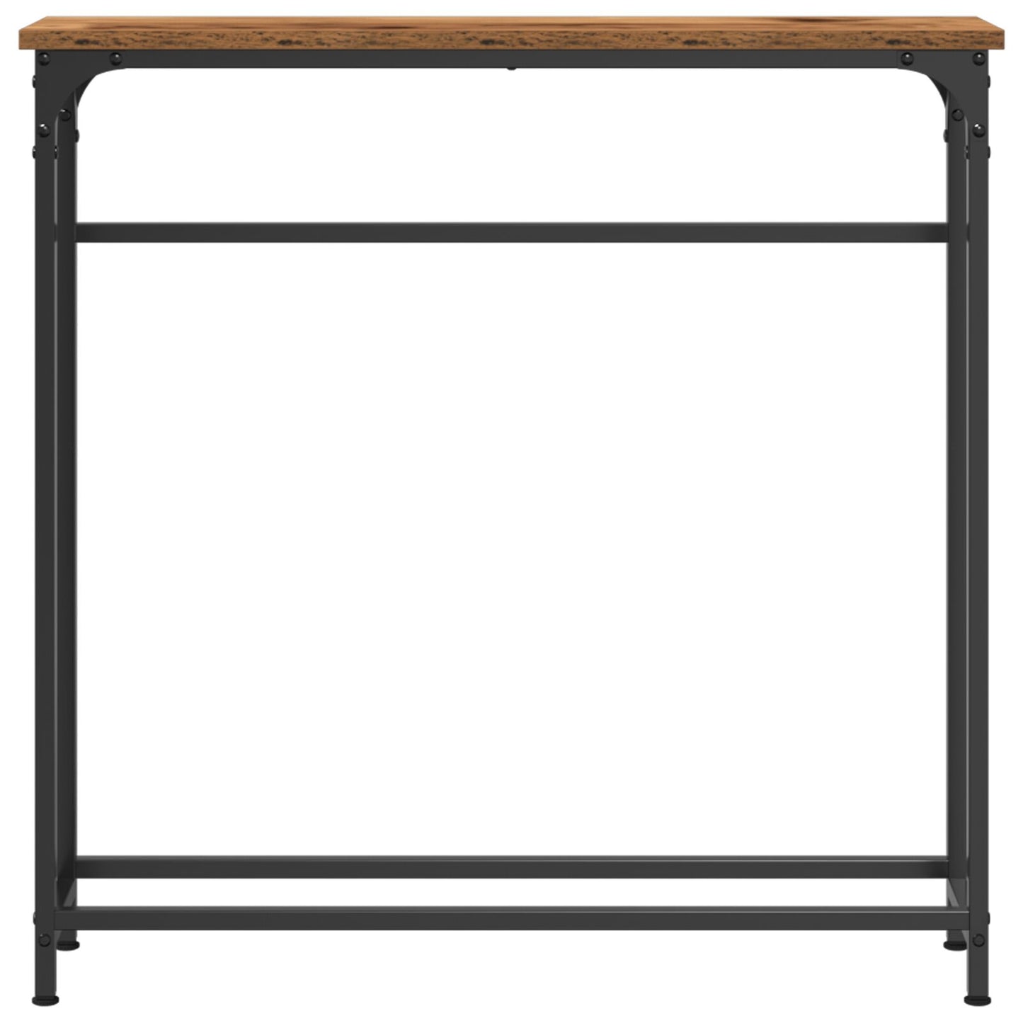 Konsolbord gammalt trä 75x19,5x75 cm konstruerat trä och stål