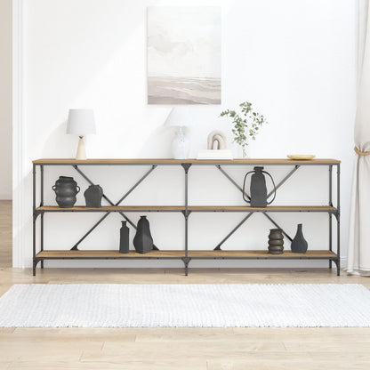 Konsolbord Artisan Ek 200x30x75 cm Konstruerat trä och Stål