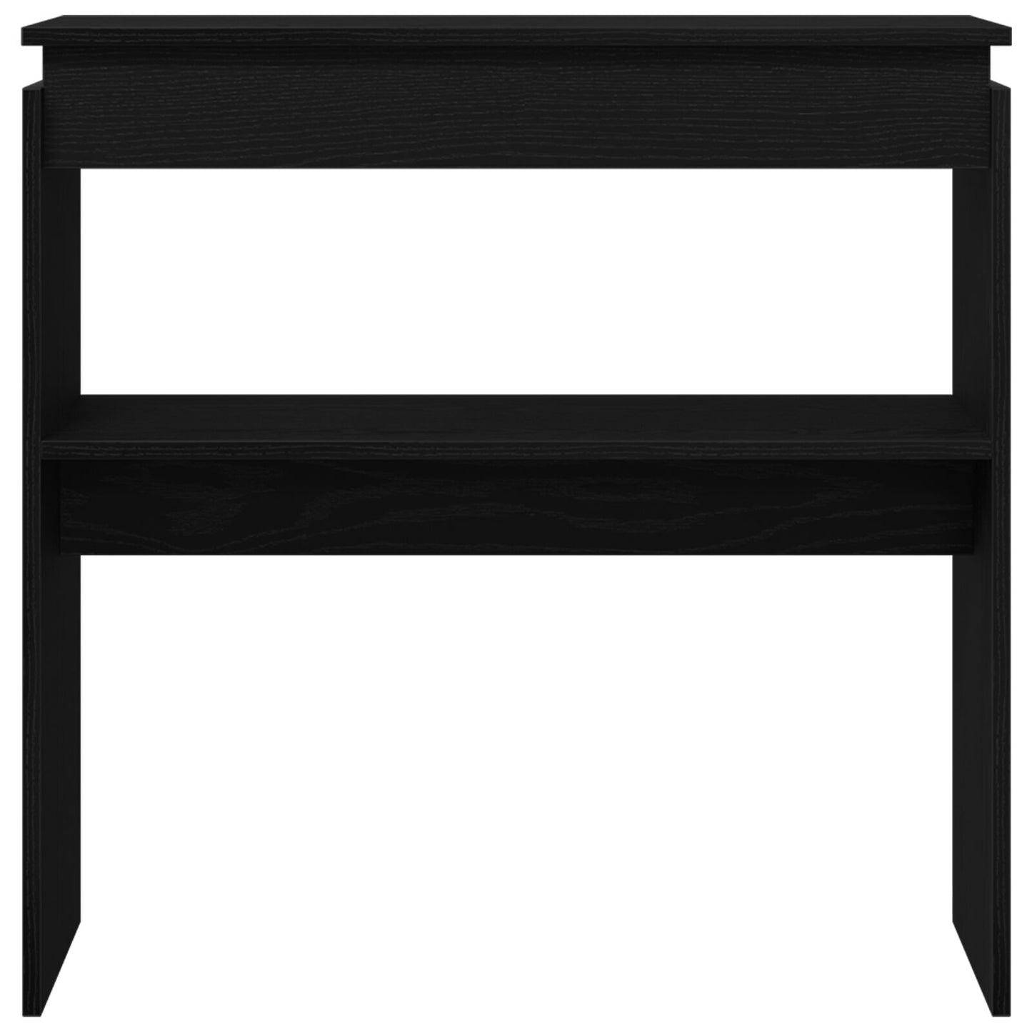 Konsolbord Svart Ek 80x30x80 cm Ingenjörsträ