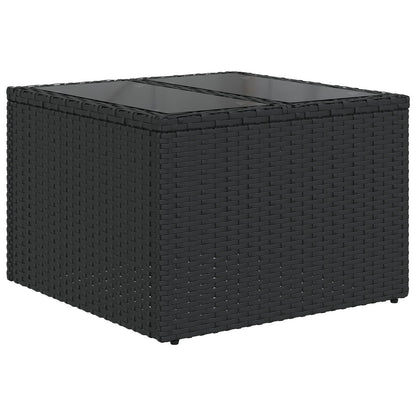 10-delars Trädgårdsoffset med kuddar Beige Poly-rattan